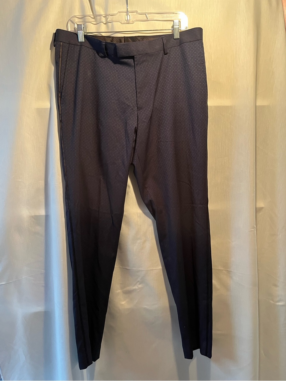 Lambretta Men's Classic Tailored Dress Pants - Navy pattern